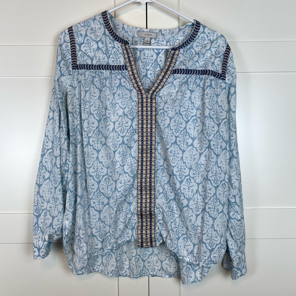JCrew cotton embroider top. Light and airy. Sz 10